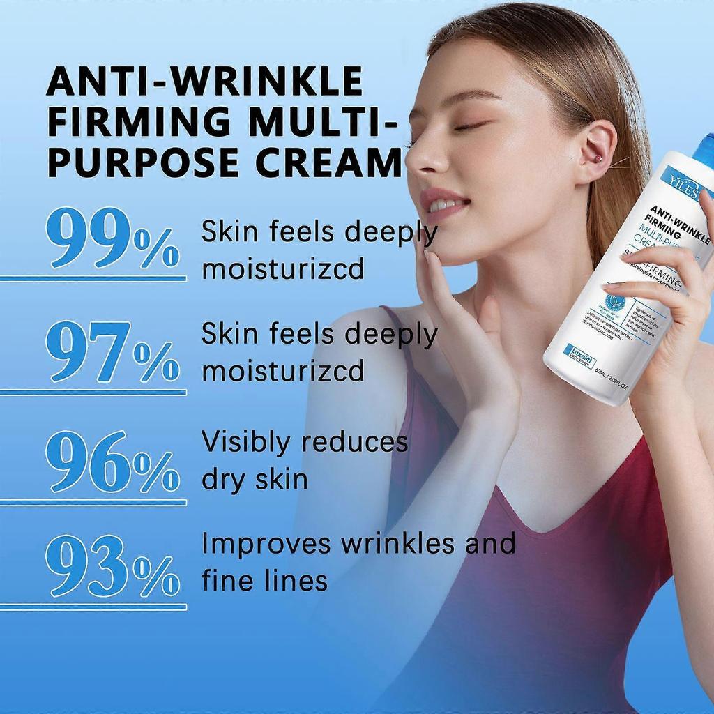 Anti-Wrinkle Firming Cream, Multi-Purpose Skin Tightening Rejuvenating Cream, Tightens and Smoothes Wrinkles, Helps Improve Skin Elasticity and Firmne