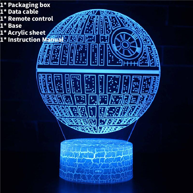 Falcon Millennium Death 3d Led Night Lamp Bedroom Decoration Lamp
