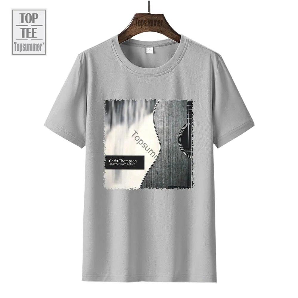 Футболка с абстракцией из альбома природы, футболка Chris Thompson Tour, футболки большого размера для подростков, футболки с графическим принтом, футболки
