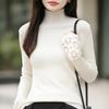 Women S Half Turtleneck Long Sleeve Knit Top Cuff Crochet Base Layer