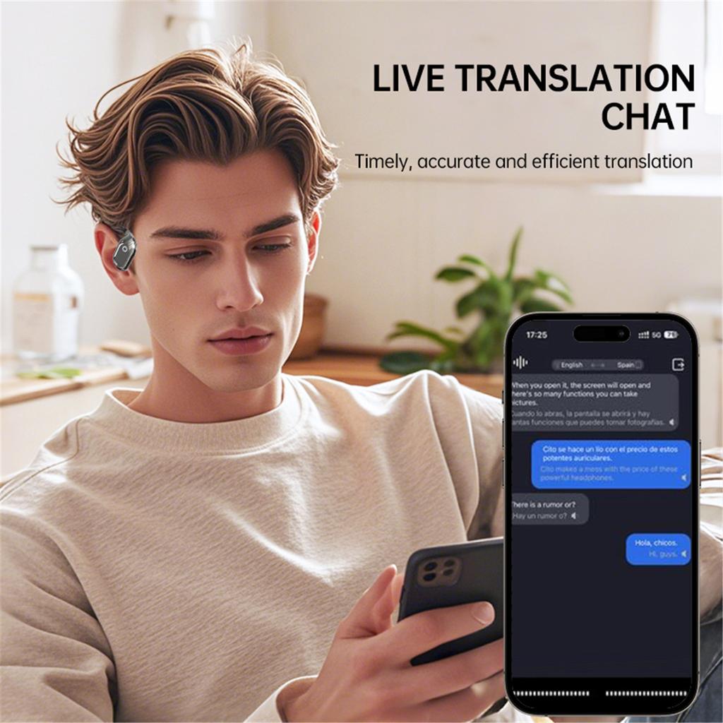 XG99 AI Translation Intelligent Bluetooth Earphones with Ultra Long Battery Life OWS Non In Ear External Hanging Earphones with 138 Languages Real