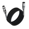 FIBBR XLR Cable Pack, Nylon Braided XLR Male To Female Heavy-Duty Balanced Microphone Cord Compatible with Preamps, Speaker Systems, and More (1M, 1 C