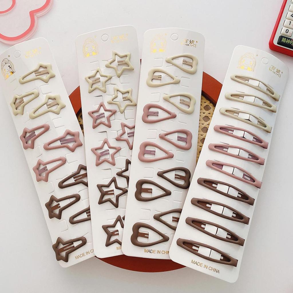 10 шт. новые корейские заколки для волос для девочек, цвет чая с молоком, заколки принцессы с челкой, боковой зажим, аксессуары для волос для маленьких девочек