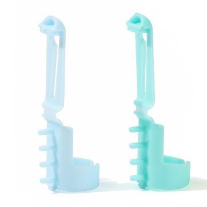 2 шт./набор Разделитель для пальцев Наперсток для вязания Рукоделие Кольцевой тип Инструменты для вязания Напальчник для пряжи Пружинные направляющие Пластиковый наперсток для иглы