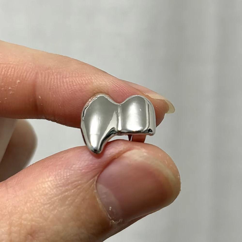 2Pcs/Set Double Glossy Tooth Caps Gold Silver Color Mouth Teeth Grillz  Party Cosplay