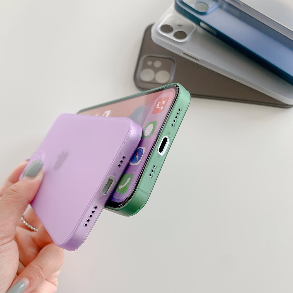 Ультратонкий чехол толщиной 0,3 мм для iPhone 11 12 Pro Xs Max X Xr Se 2020 7 8 Plus, матовая твердая задняя крышка из полипропилена, прозрачная защита камеры