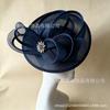 French retro imitation linen top hat mesh headgear horse racing festival banquet bridal hair accessories light luxury party top hat
