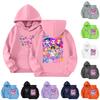 Child Fashion Lightweight Long Sleeve Pullover With Pockets  Print Hoodie