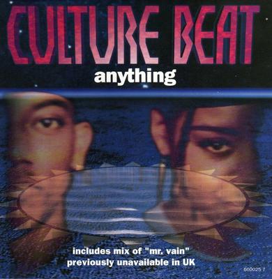 7-дюймовая пластинка CULTURE BEAT - Anything 6600257 Epic 1993 UK Dance & Electronica Б/у