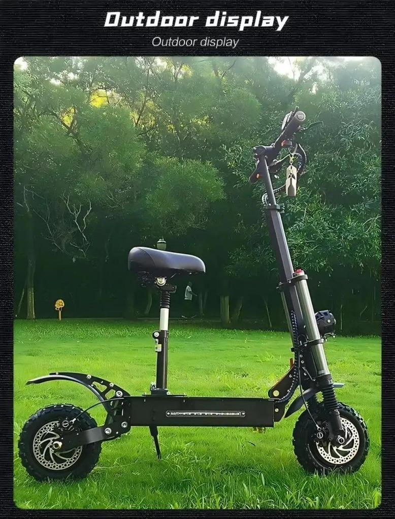 TOURSOR E5B Adult Electric Scooter 6000W Dual Motor 60V 40AH Off-road Tires Electric Scooter for City and Off-road Adventures