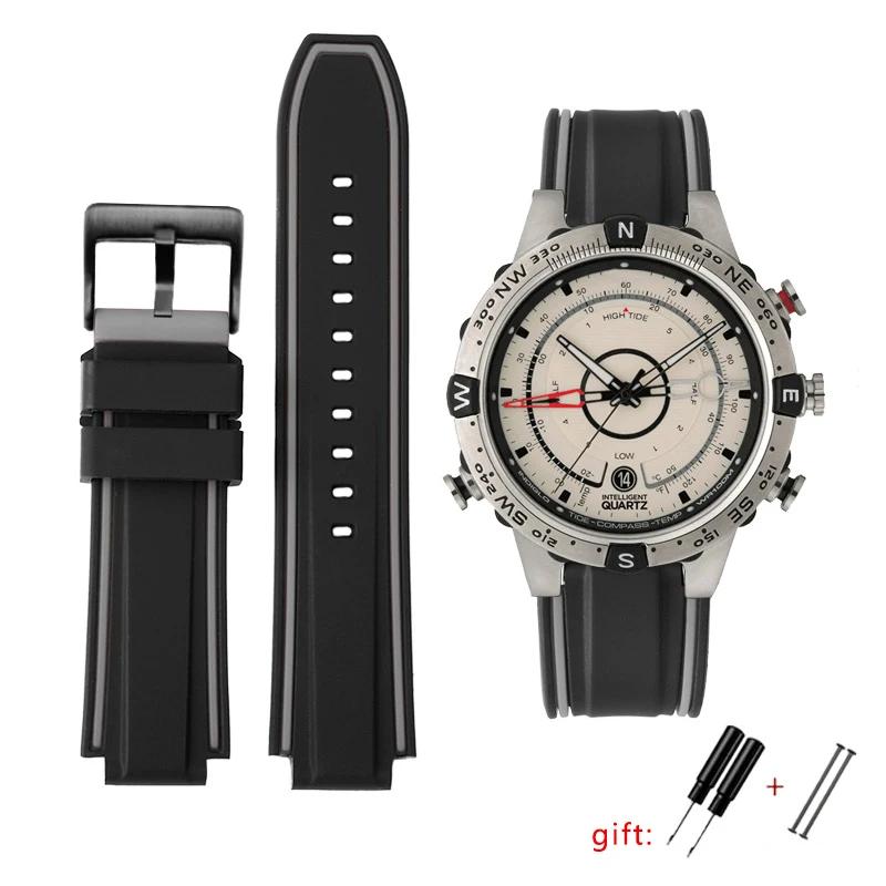 Силиконовый ремешок Для Timex E-tide Compass T2n720 T2n721 Tw2t76300 Tw2t76500 T45601 Резиновый мужской ремешок для часов Спортивный ремешок бесплатный инструмент