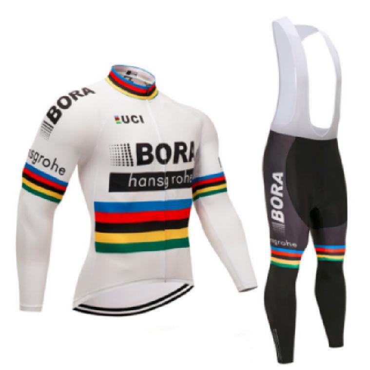 Cycling Suit Long Sleeve Strap Set Mountain Road Suit Autumn and Winter Velvet Outdoor Cycling Suit Set