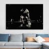 Fitness Canvas Painting Poster Weightlifter Prints Gym Wall Decor Bodybuilding Motivation Sports Deadlift Workout Home Decor