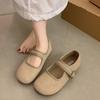 Женская обувь с круглым носком, повседневные лоферы, женские туфли на плоской подошве, мягкие, весна-осень 2024, модные однотонные мокасины с пряжкой