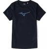 Mizuno Серия Performance Sports Lifestyle Футболка с круглым вырезом, дышащая, удобная, с коротким рукавом, женские топы, черная J2MA2240