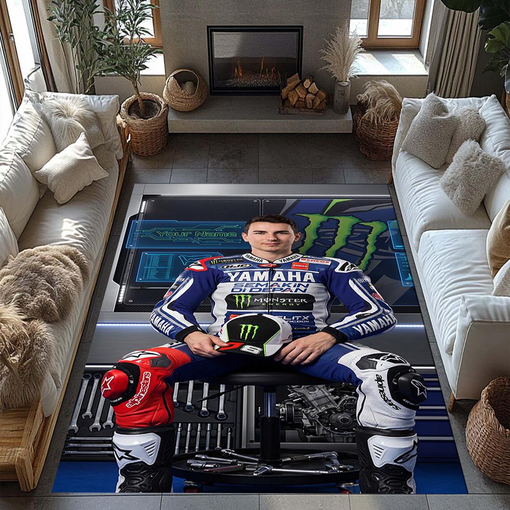 Jorge Lorenzo Customizable Name Area Rug Suitable For Hallway Dormitory Entryway Living Rooms Antislip Rug Anime Office Decor Best For Christmas