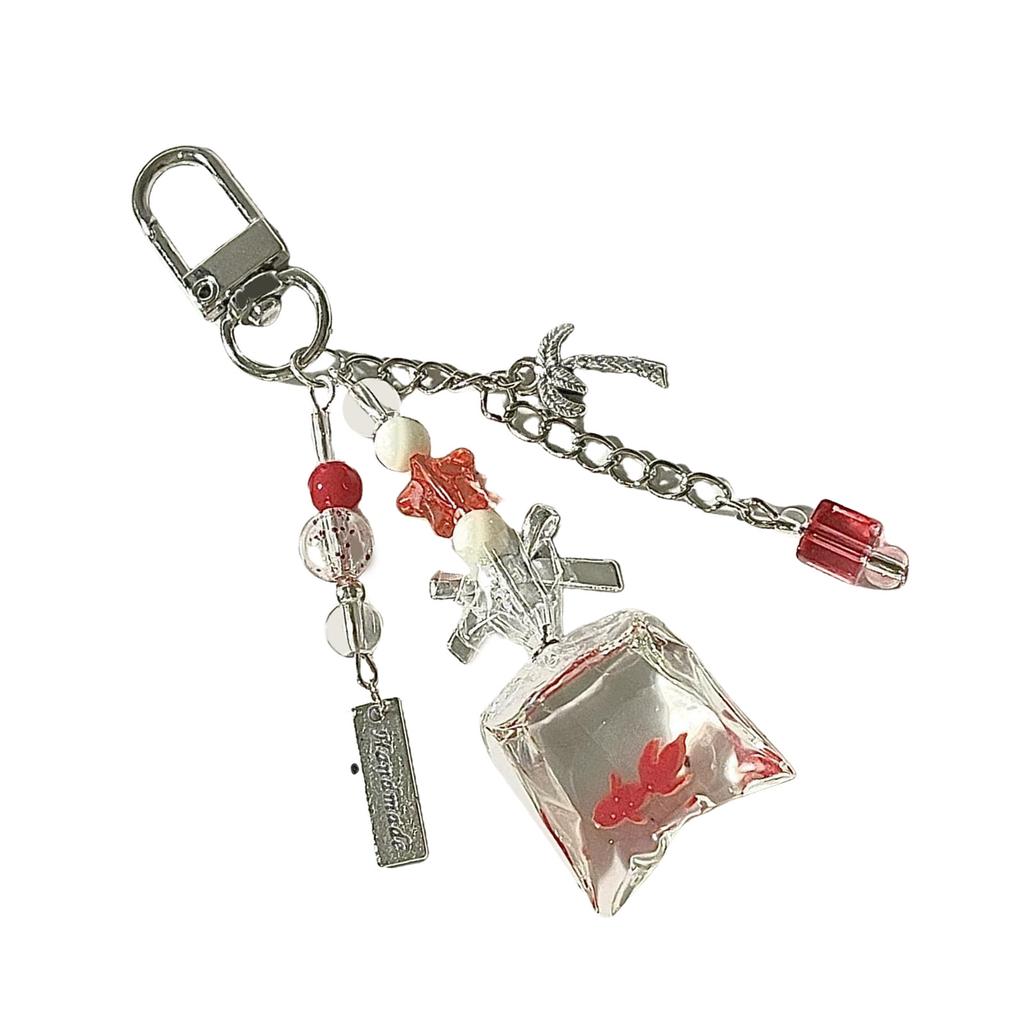 Модный брелок ручной работы из кокосовых бусин, портативный и прочный аксессуар из смолы для любителей моды