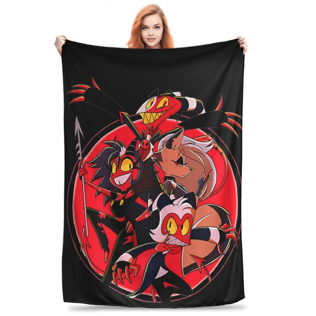 Loona Wolf Flannel Throw Blanket for Home Travel  Warm Bedroom Quilt Soft Cozy Plaid Design Perfect Gift Idea for Any Occasion