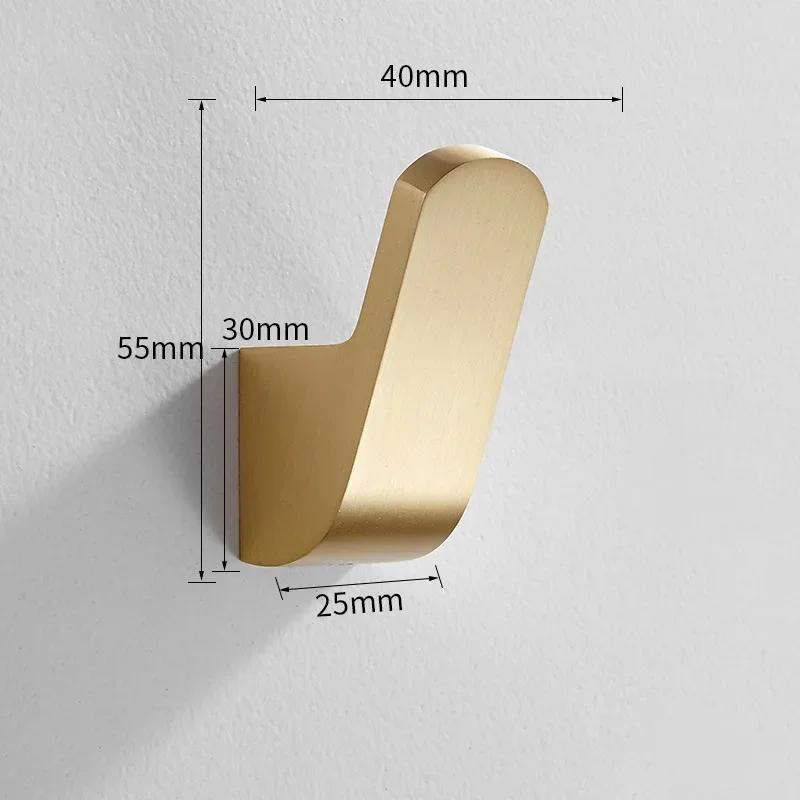 Dooroom Brass Bearing Hooks Bathroom Indoor Kitchen Hall Wall Clothes Hooks Wall Hangings Row Hooks Nordic Style