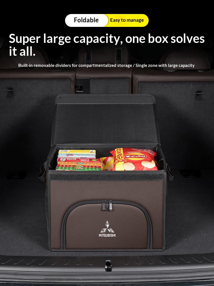 rvcr3 Car trunk Foldable storage box shoe storage organizing box For Mitsubishi Outlander Evolution X Pajero ASX Triton Colt Lancer EX