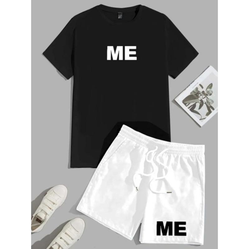 Комплект из 2 предметов уличной моды с короткими рукавами, летняя повседневная мужская футболка для спорта на открытом воздухе, мужские пляжные шорты с 3D-принтом