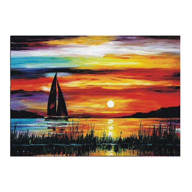 5D Diamond Painting Landscape/Animal Picture Round Jewelry Embroidery Kit Castle Complete Mosaic Design Crafts Home Decor Gift