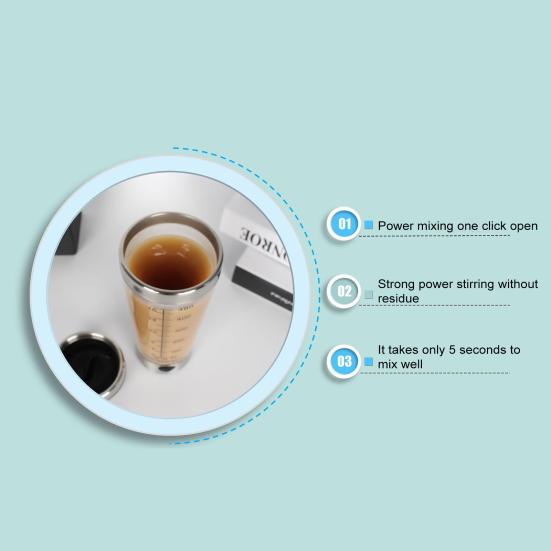 500 мл автоматический стакан для смешивания, высокоскоростной электрический протеиновый молочный ямс, порошок, шейкер, портативный миксер, блендер, бутылка для воды, подарок на день рождения