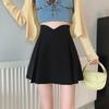 Design Sense Niche Black Half Skirt Female Spring and Autumn New A-line Skirt Small Tall Waist Thin Fashion Casual Short Skirt