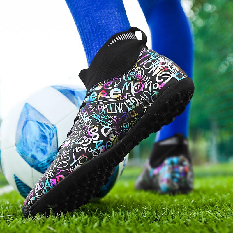 Мужские/женские футбольные бутсы из пяти резиновых материалов с мягкой подошвой и короткой ручкой производства Lammers Кожаные футбольные бутсы Детские футбольные кроссовки