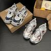 Thick-soled Mesh Casual Shoes Women's 2025 Autumn New Gray Versatile Trend Dad Shoes Show Feet Small Fashion Mesh Shoes