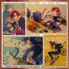 Японское спортивное аниме Скейтборд Крафт-бумага Ретро Настенный плакат Фреска