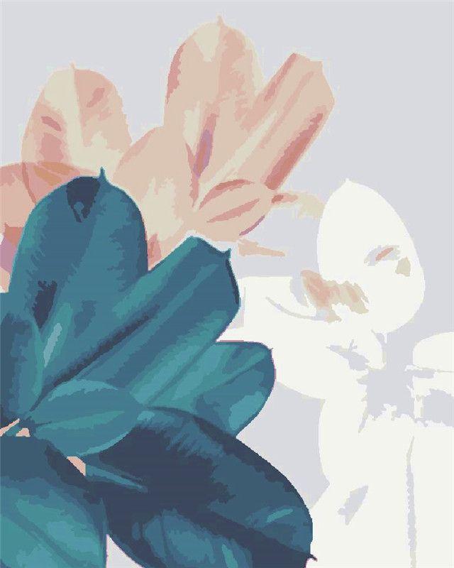 RUOPOTY Картина маслом по номерам, пейзаж с листьями, акриловая рамка «сделай сам», на холсте, настенная картина по номерам для гостиной