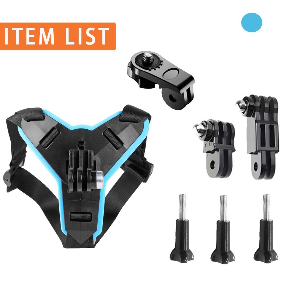 Motorcycle Helmet Chin Strap Mount For GoPro Hero 12 11 10 9 Yi  SJCAM SJ4000 AIR DJI Osmo EKEN AKASO Action Camera Accessories