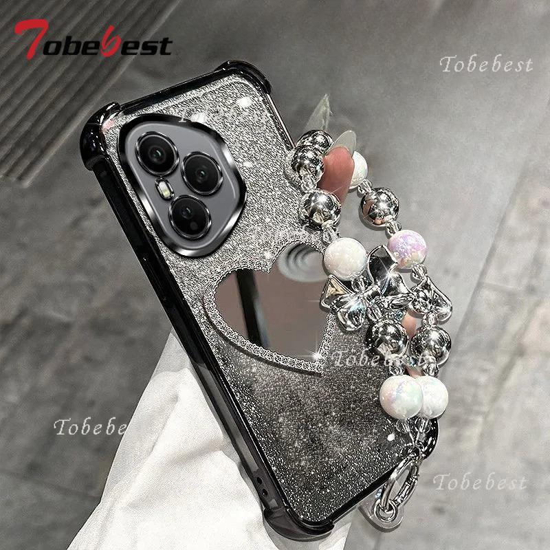 Браслет из бусин 'Любовь', чехол с покрытием для Huawei Honor 400 300 Ultra 200 100 90 Lite 80 70 60 Pro, блестящая противоударная крышка