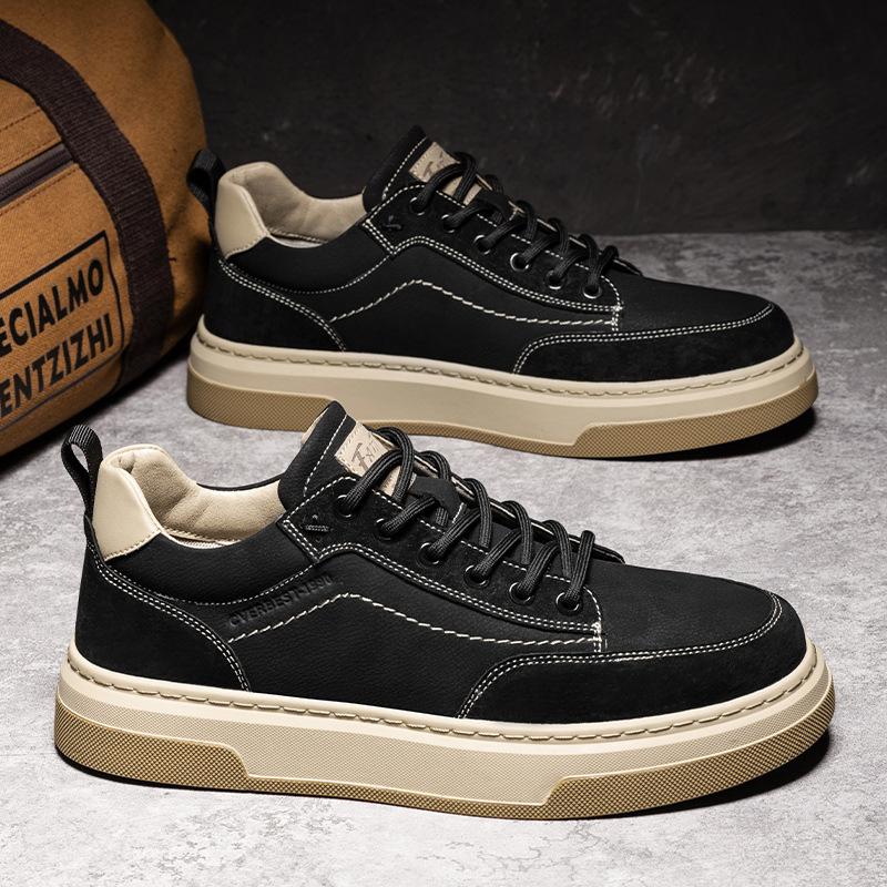 Men's Shoes Outdoor Casual Thick Soled Retro Workwear Board Low Cut Trendy