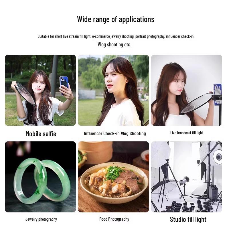 Портативный мини-отражатель: Складной фотодиффузор 4-в-1 для уличной фотографии