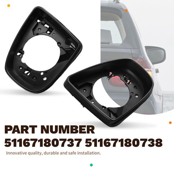 BMW X5 E70 Rearview Mirror Frames (Pair: 51167180737, 51167180738)