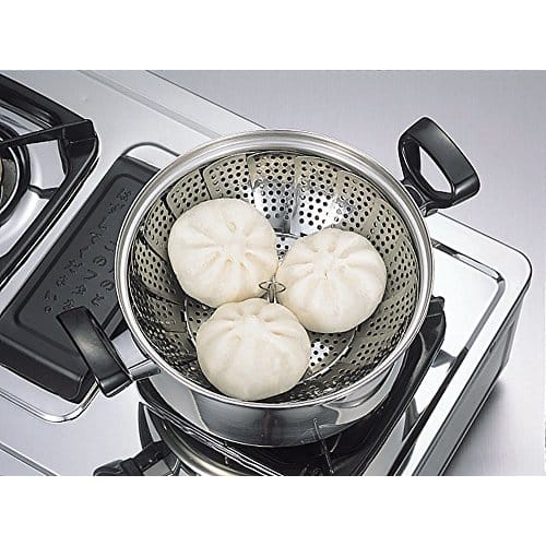 PEARL METAL Easy Wash Stainless Steel One Size Fits All-Purpose Steamer C-8700