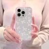 Чехол для телефона с узором из розовых сердечек и бантиков для iPhone 17 16 15 14 13 12 11 Pro Max Plus Air 2 в 1 Конфетный цвет Прозрачный Мягкий силиконовый чехол