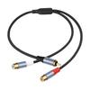 Кабель 1Pin на 2 RCA с позолоченными разъемами, 1 Pin Male на 2 RCA Female, стерео аудиокабель для домашнего кинотеатра, HDTV, игровых консолей