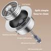Stainless Steel Sink Drain Strainer Quick Drainage Anti-Clogging Food Catcher Basket Universal Press-Type Filter Sink Plugs for Kitchen