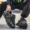 2025 Thick Sole Versatile Clunky Sneaker for Men 2025 New Trend Mesh Lace Up Breathable Casual Sports Shoes Increased Soft Soles