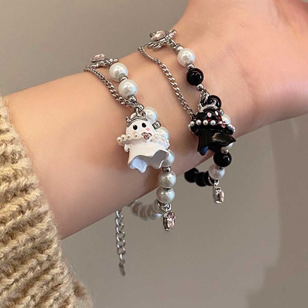 Сплав эластичные браслеты из бисера Призрачный готический браслет милый браслет на Хэллоуин для женщин