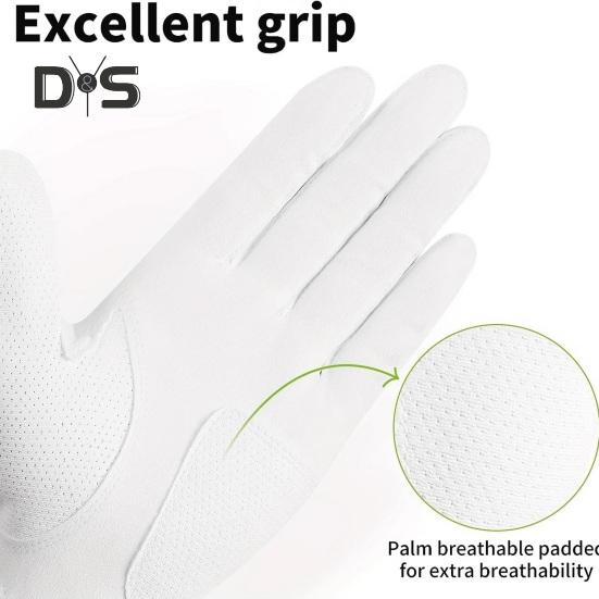 Мужские перчатки для гольфа, перчатки Rain Grip для гольфа левой рукой, всепогодные быстросохнущие перчатки из нано-ткани с дышащими противоскользящими свойствами