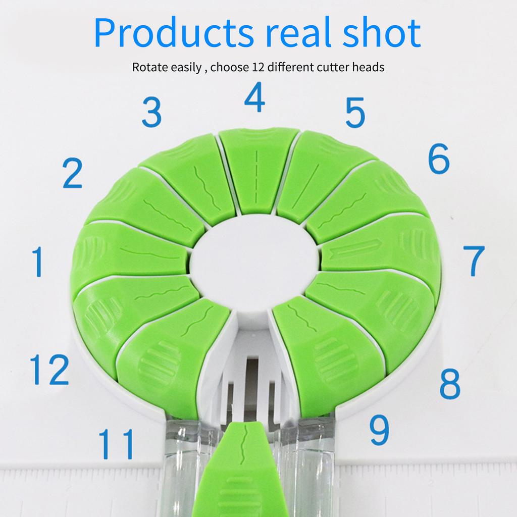 Мини-триммер для бумаги 12в1, роторный резак, длина обрезки А4, 12 различных форм, настольная резка бумаги