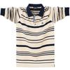Long Sleeve Striped Polo Shirts for Men Button Casual Work Pullover Shirts Moisture Wicking Lightweight Golf Shirts Men's Loose Fit Collared Tee Shirt