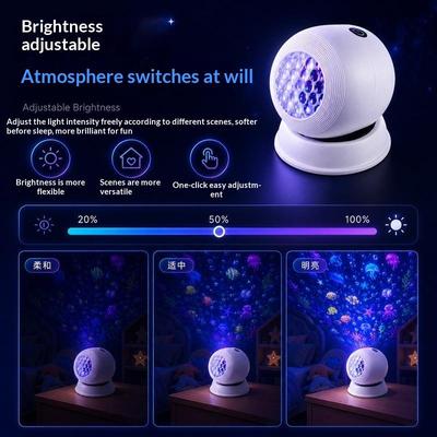 Светодиодный ночник-проектор «Звездный Океан», вращающийся на 360°, с питанием от USB, динамическая лампа для спальни, расслабляющее освещение