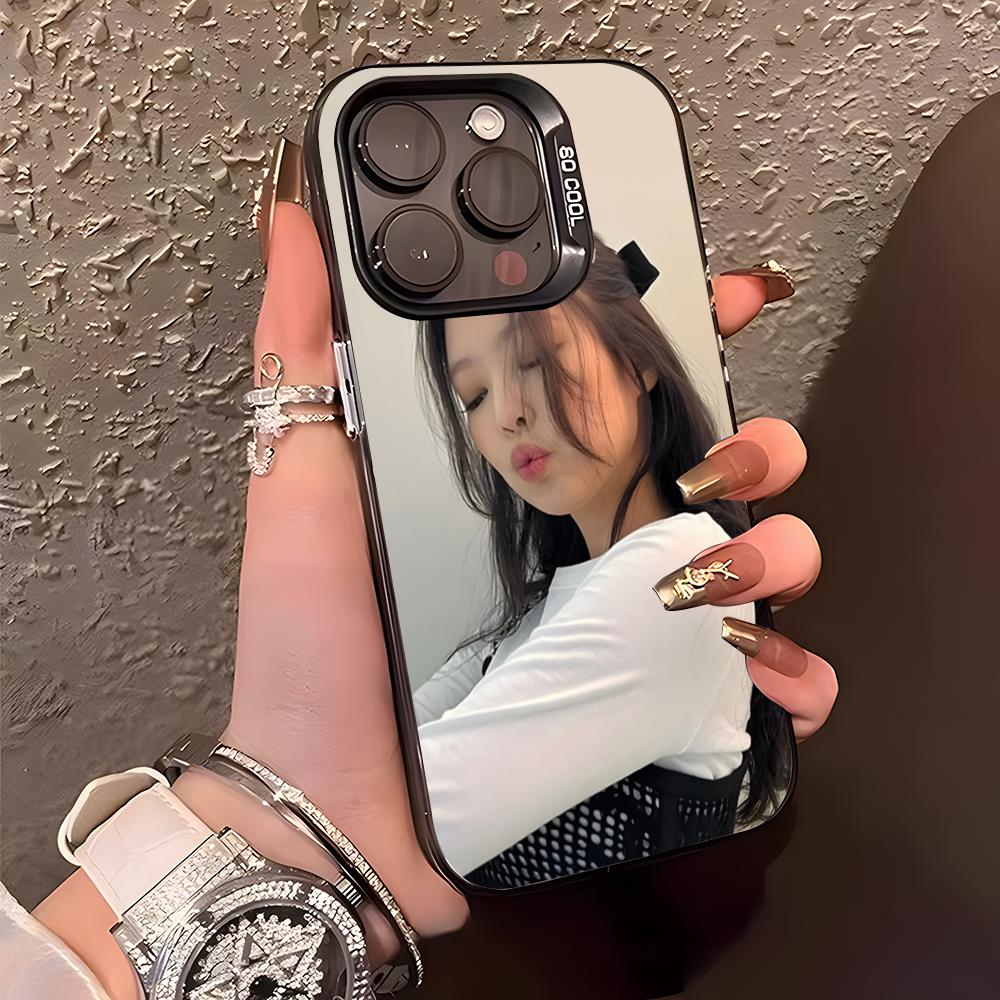 Чехол для телефона Singger J-jennie Для IPhone17 Air 16 15 14 Plus 13 12 11 Pro XS Max Серебристый Черный Защитный чехол