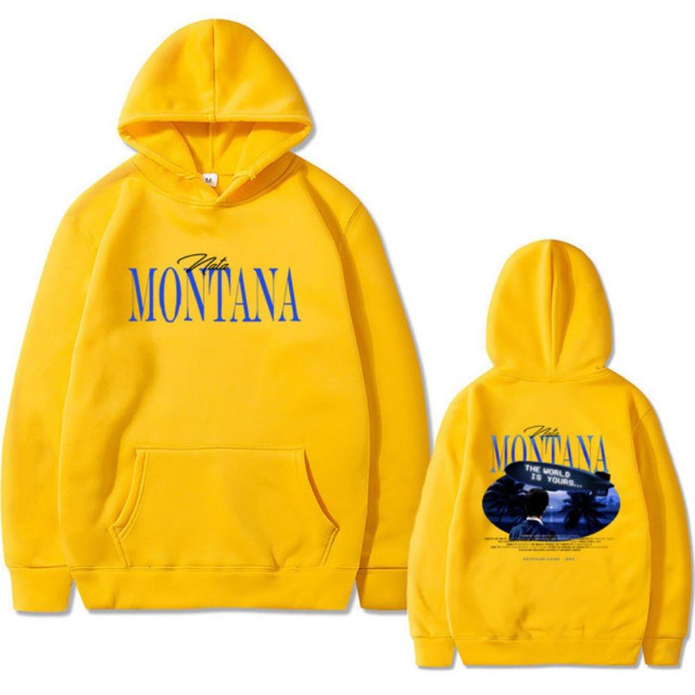 Natanael Cano Nata Montana The World Is Yours Графический принт Толстовка Унисекс Хип-хоп Винтажный пуловер Мужчины Женщины Толстовки большого размера