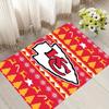 Kansas City Christmas Football Pattern Soft Area Rug Non Slip Indoor Floor Carpet Sports Decor Mat for Bedroom